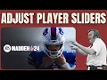 How to Edit Player Sliders in Madden 24 - Injuries Fatigue Player Speed Parity Scale