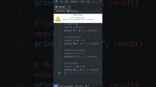 Python Basics ARITHMETIC OPERATIONS in Under a Minute