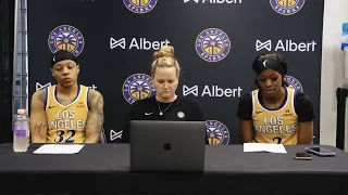 LA Sparks Basketball Postgame Press Conference vs Lynx 6 14 25