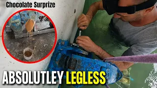 Removing Our Boat Drive Leg Waste – Deep In Filthy Water “THIS WAS  BRUTAL”