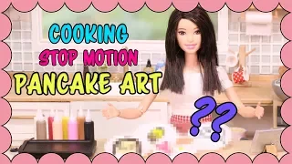 Stop Motion Barbie Doll Cooking Ep 4 Pancake Art 