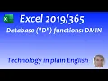 Excel Database Functions DMIN