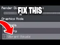 How To Fix Vibrant Visuals Greyed Out In Minecraft Bedrock - Vibrant Visuals Not Working