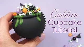 Easy Halloween Cauldron Cupcake Tutorial!