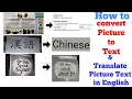 Convert picture to text Translate picture text in English