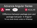 Advance angular 10 tutorials What is package json and package lock json in angular 10 in English