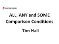 ALL ANY and SOME Comparison Conditions in SQL