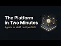 The Platform in Two Minutes running AI agents as staff on OpenShift