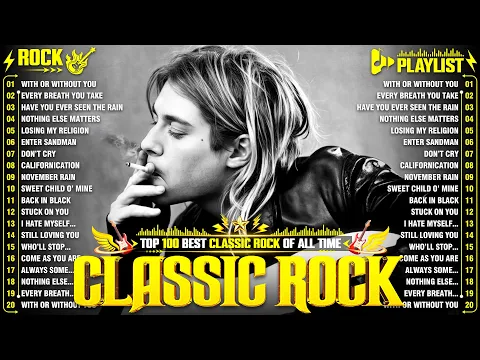 Classic Rock Songs 70s 80s 90s Full Album 🎶 Nirvana, Guns N' Roses, AC/DC, Bon Jovi, Metallica, U2