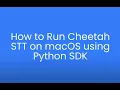 How to Running Cheetah Real-time Speech-to-Text on macOS Using Python