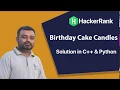 HackerRank - Birt ay Cake Candles