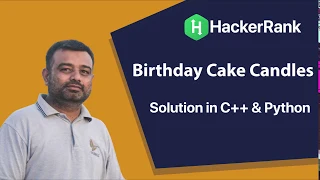 HackerRank - Birt ay Cake Candles