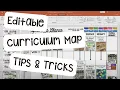 Editable Curriculum Map Tips and Tricks