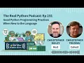Good Python Programming Practices When New to the Language Real Python Podcast
