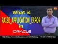 Raise Application Error Procedure RAISE - APPLICATION