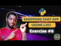 52 - Python Project Shopping Cart with Lists