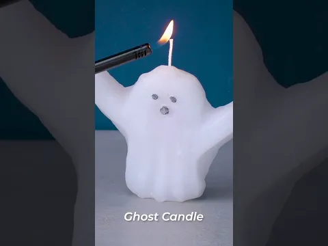 Add a spooky glow to your nights in with this DIY ghost candle 👻🕯️
