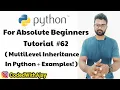 Multilevel Inheritance Python Tutorials For Absolute Beginners In Hindi