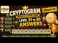 CRYPTOGRAM Number Word Game Level 31-40 Walkthrough