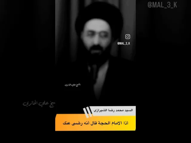 ⁣رضا صاحب الزمان #سيد_محمد_رضا_الشيرازي