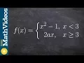 Learn to determine the value that makes the piecewise function continuous