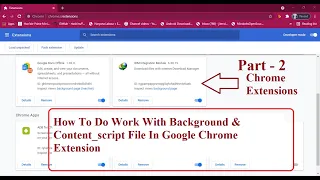 part - 2 how to work with background js content