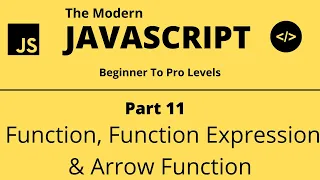 The Modern JavaScript Tutorial Part 11 Function Expression Arrow Function Tech Quick Learner