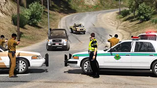 الشرطة مسكت راعي الشاص القديم وطلبوا منه يفزع لهم في مسك راعي الشاص الأسود لكن بالأخير خدعهم GTA 5 