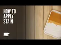 BEHR Paint How to Apply Stain