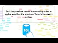 SQL Practice Custom sorting Sorting data keeping 1st row as fixed