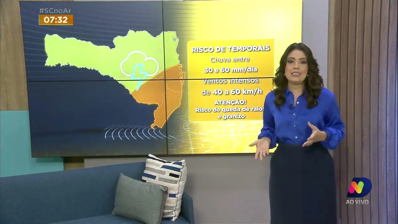 Confira a previsão do tempo para esta segunda-feira em SC