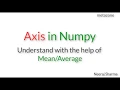 Unit 47 Axis in Numpy Understand with Mean or average 1