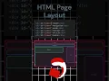 HTML Page Layout Responsive CSS Web Tech