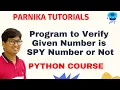 L 54 Python Program to Verify a Given Number is SPY Number or Not