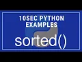 10sec Python Examples sorted Built in Function by Code Recipe