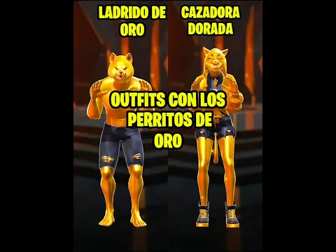 Outfits con los PERRITOS de ORO 😱🔥✅ #freefire #shortsff #combinaçãoff