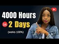 Download Lagu Get 4000 Watch Hours in 2 Days with this New YouTube Hack
