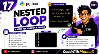 17 Python Nested Loop Tutorial in Hindi Complete Guide with Pattern Programs