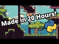 I Made a Game in 20 Hours with Python Timelapse