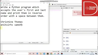 Write a Python program which accepts the user s first and last name and print them in reverse order