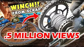 DIY How To Make Hand Winch From Scrap Bicycle Creative Scratch Winch 
