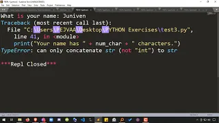 10 - Type Error Type Checking and Type Conversion in Python