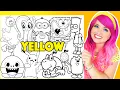 Coloring All YELLOW Characters Baby Shark SpongeBob Fluttershy Minions Pikachu Koopa More