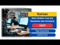 Kansas DMV Written Test 2025 25 Questions and Answers