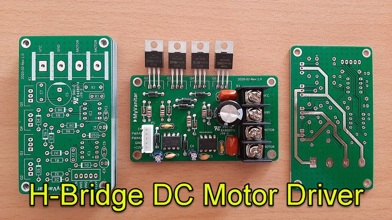 H Bridge DC Motor Driver/Control Circuit [40A PWM, Power MOSFETs]