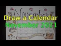How to draw a calendar November 2021 Easy Step by Step