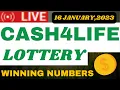 Cash4Life Drawing Lottery Results 16 Jan 2023 - Cash Ball