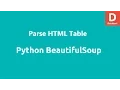 Python BeautifulSoup Get HTML Table