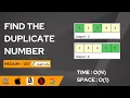 Find The Duplicate Number Leetcode 287 Arrays O N Time Complexity