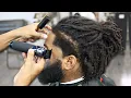 NEWEST TECHNIQUE HAIRCUT TUTORIAL HIGH BURST TAPER DREAD FADED BEARD TRIM